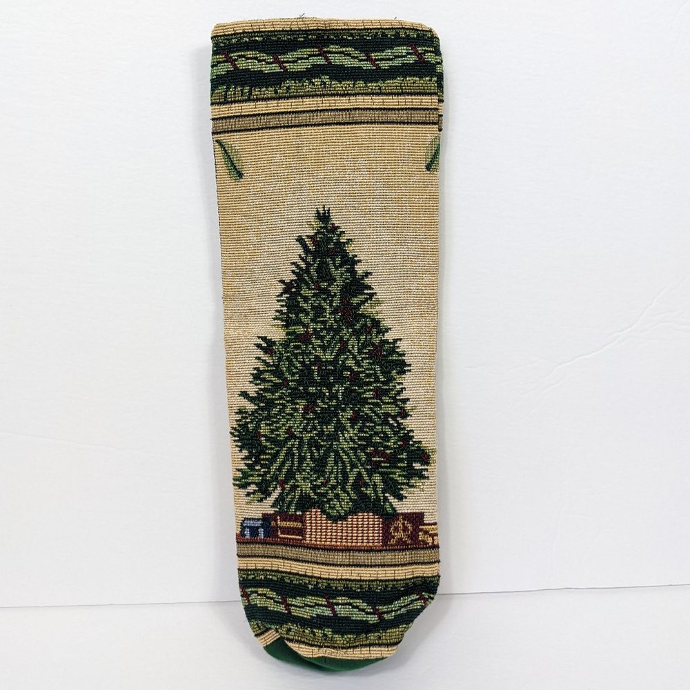 Tapestry Decorative Wine Bottle Bag Holder Classic Christmas Tree